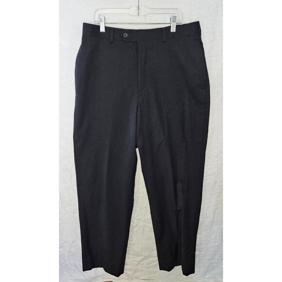 Pronto Uomo Couture Men's Size 33 Wool Dress Pants Trousers Slacks Black #77219 - Picture 1 of 5